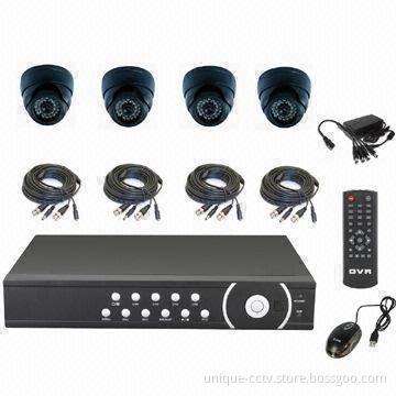 4-channel Circuito Fechado CCTV Kit with Video Loss Alarm Function